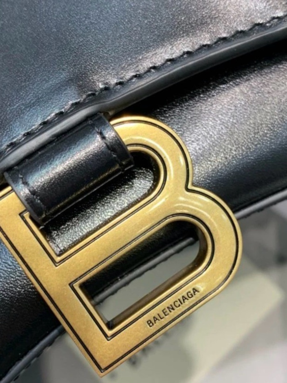 Balenciaga Black Mini Top-Handle Bag with Gold Hardware - Picture 9 of 9